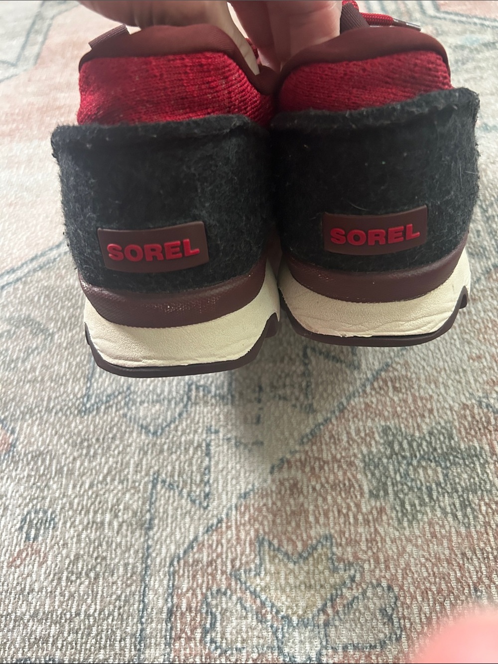 Sorel Red Knit Athletic Sneakers size 11 - Picture 3 of 6